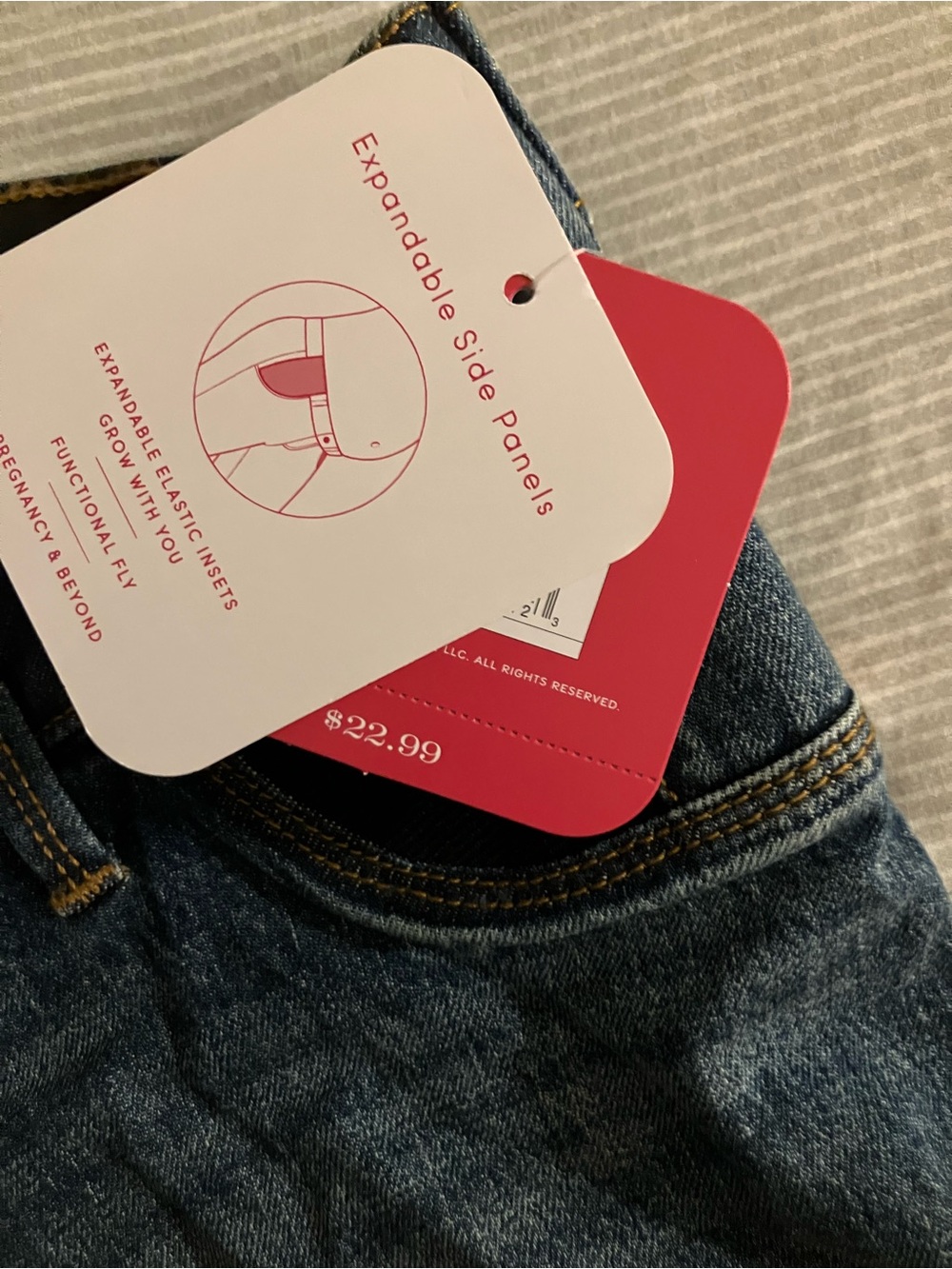 Maternity Denim Shorts - Dark Wash and Light Wash Bundle - Picture 4 of 10